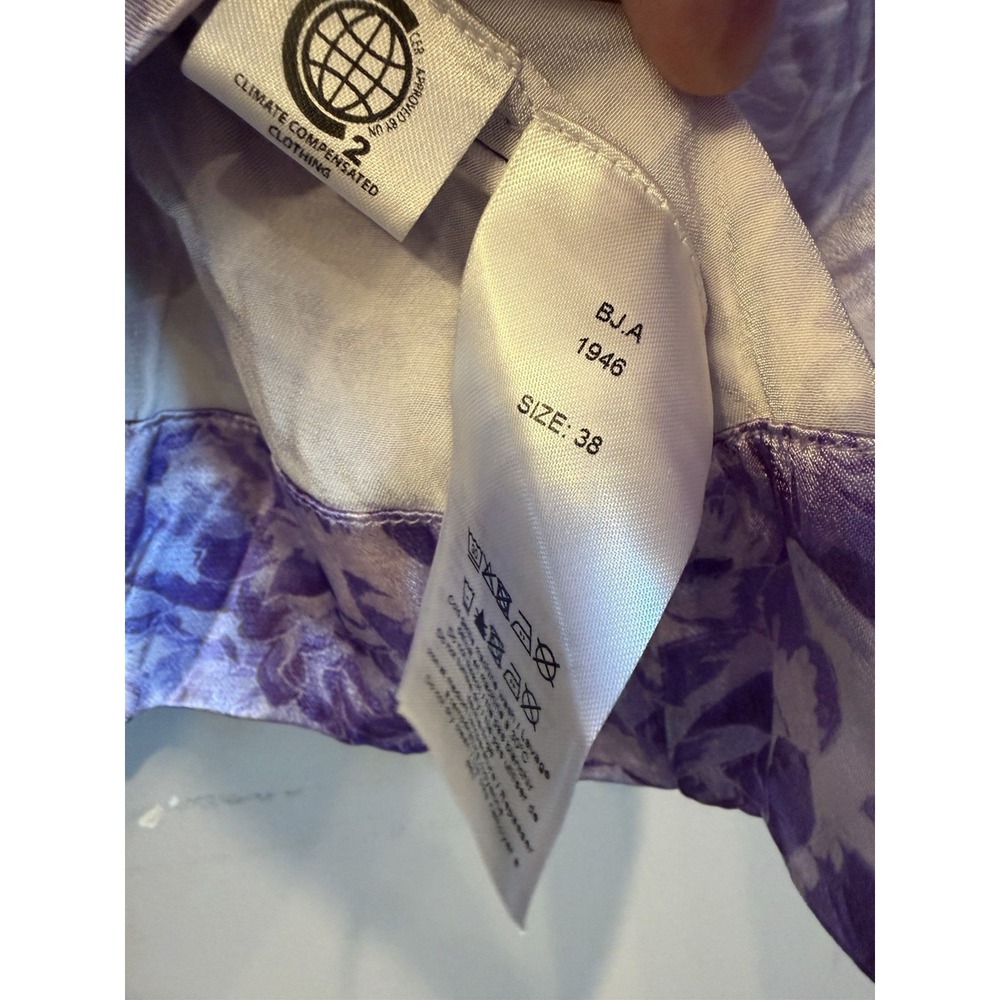 Ganni Satin Floral Tank Size 38 Purple Floral - Picture 3 of 4